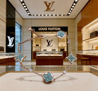 Louis Vuitton Turquoise Blossom Star Charm Bracelet