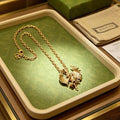 Gucci Lion Head Medallion Gold Pendant Necklace