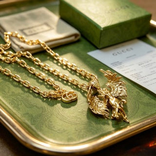 Gucci Lion Head Medallion Gold Pendant Necklace