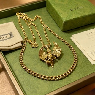 Gucci Lion Head Medallion Gold Pendant Necklace