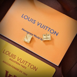 Louis Vuitton Trunk Miniature Stud Earrings