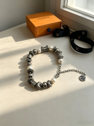Louis Vuitton Pearl Monogram Bead Charm Bracelet