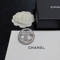Chanel Radiant Round Crystal CC Brooch