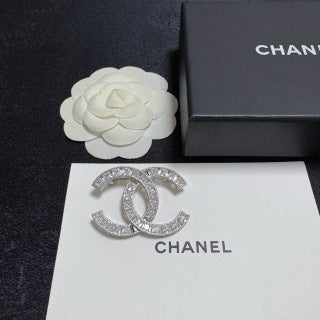 Chanel Modern Geometric Crystal CC Brooch