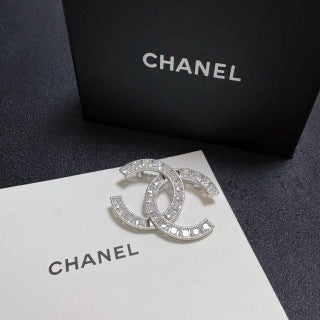 Chanel Modern Geometric Crystal CC Brooch