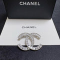 Chanel Modern Geometric Crystal CC Brooch