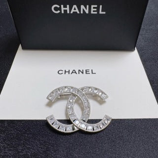 Chanel Modern Geometric Crystal CC Brooch