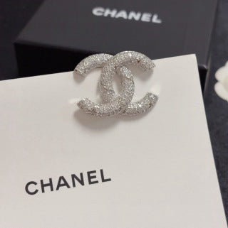 Chanel Timeless Crystal Double C Brooch