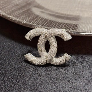Chanel Timeless Crystal Double C Brooch
