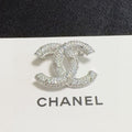 Chanel Timeless Crystal Double C Brooch