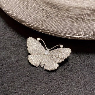 Chanel Sparkling Butterfly Statement Brooch