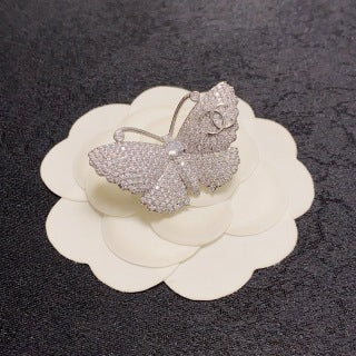 Chanel Sparkling Butterfly Statement Brooch