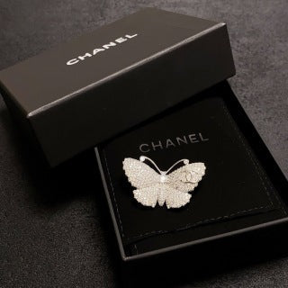 Chanel Sparkling Butterfly Statement Brooch