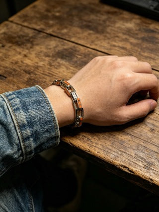 Louis Vuitton Orange Accent Link Bracelet
