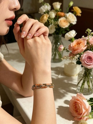 Louis Vuitton Orange Accent Link Bracelet
