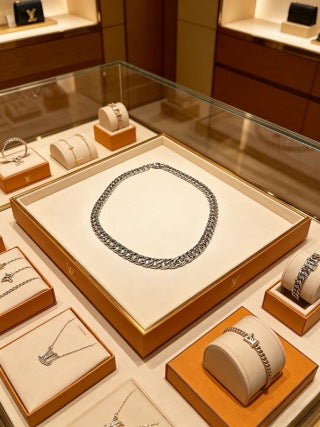 Louis Vuitton Silver Wave Link Necklace
