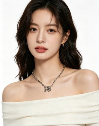 Louis Vuitton Mini Trunk Charm Chain Necklace