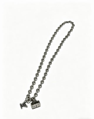 Louis Vuitton Mini Trunk Charm Chain Necklace