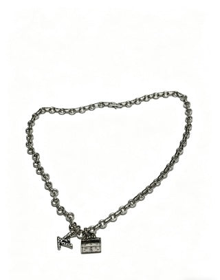 Louis Vuitton Mini Trunk Charm Chain Necklace