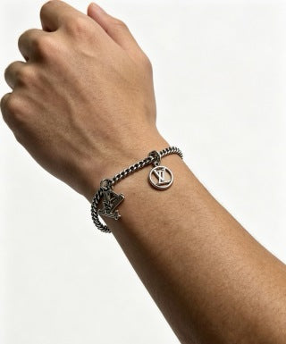 Louis Vuitton Emblem Charm Chain Bracelet