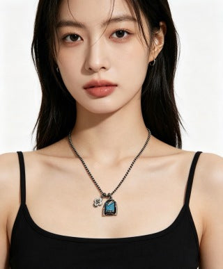 Louis Vuitton Azure Emblem Pendant Necklace
