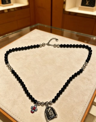 Louis Vuitton Midnight Pearl Pendant Necklace