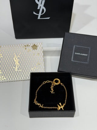 YSL Cassandre Initial Charm Bracelet