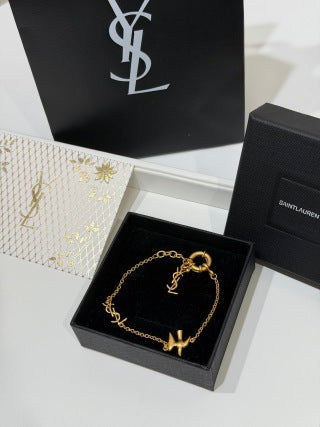 YSL Cassandre Initial Charm Bracelet