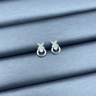 Louis Vuitton Butterfly Circle Drop Stud Earrings