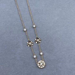 Dior Rose des Vents Celestial Star Pendant Necklace