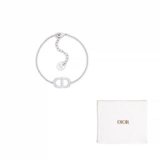 Dior Crystal Heart Link Bracelet