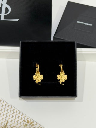 YSL Jardin Trèfle Floral Earrings
