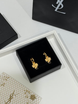 YSL Jardin Trèfle Floral Earrings