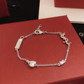 YSL Cassandre Éclat Silver Charm Bracelet