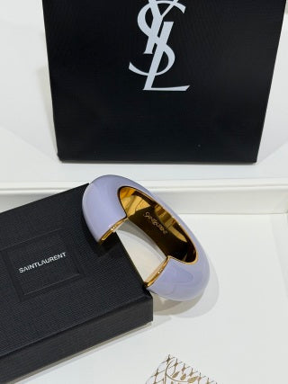 YSL Lumière Resin Gold Cuff Bracelet