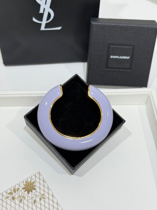 YSL Lumière Resin Gold Cuff Bracelet