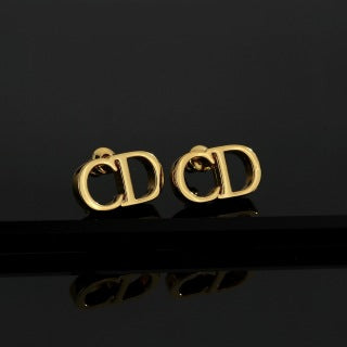 Dior Oblique Mini Logo Stud Earrings