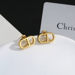 Dior Oblique Mini Logo Stud Earrings