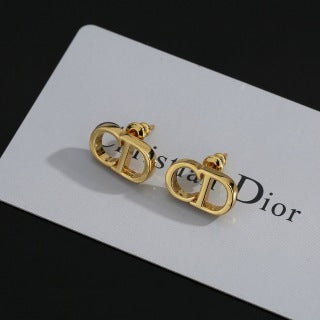 Dior Oblique Mini Logo Stud Earrings