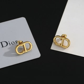 Dior Oblique Mini Logo Stud Earrings
