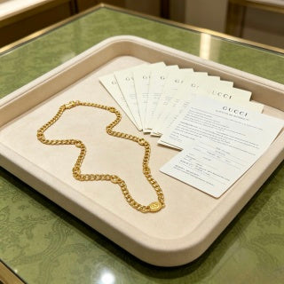 Gucci GG Oval Link Gold Chain Necklace