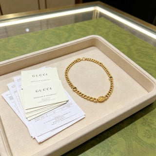 Gucci GG Oval Link Gold Chain Necklace