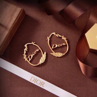 Dior Jardin d’Or Hoop Earrings