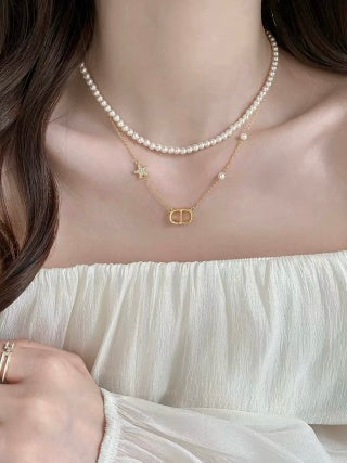 Dior Étoile Pearl Layered Necklace