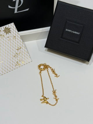YSL Cassandre Initial Charm Bracelet