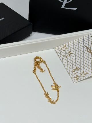 YSL Cassandre Initial Charm Bracelet