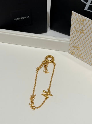 YSL Cassandre Initial Charm Bracelet