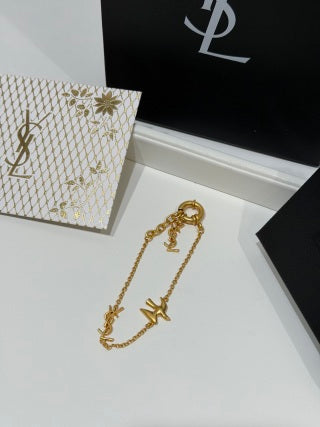 YSL Cassandre Initial Charm Bracelet