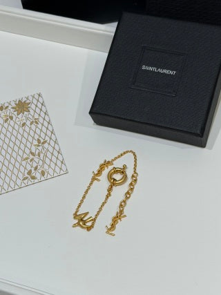 YSL Cassandre Initial Charm Bracelet