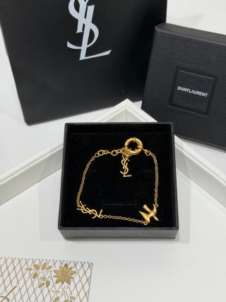 YSL Cassandre Initial Charm Bracelet